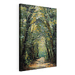 Canvas Schilderijen Schilderij van een pad door een bos