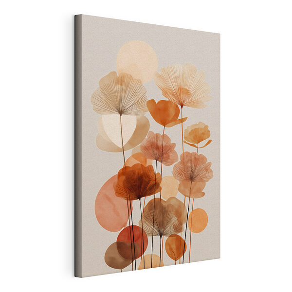 Canvas Schilderijen Een boeket bloemen in verschillende kleuren