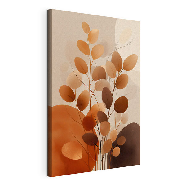 Canvas Schilderijen Plant met bruine bladeren