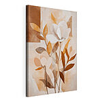 Canvas Schilderijen Schilderij van bloemen en bladeren