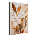 Canvas Schilderijen Schilderij van bloemen en bladeren