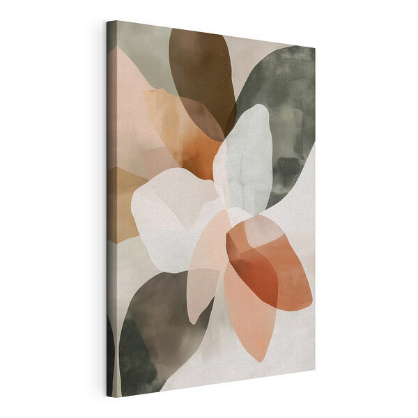 Canvas Schilderijen Abstracte bloemvormen omarmen