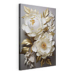 Canvas Schilderijen Elegante bloemkunst in zachte tinten