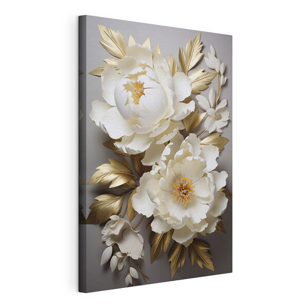 Elegante bloemkunst in zachte tinten Canvas Schilderijen Elegante bloemkunst in zachte tinten