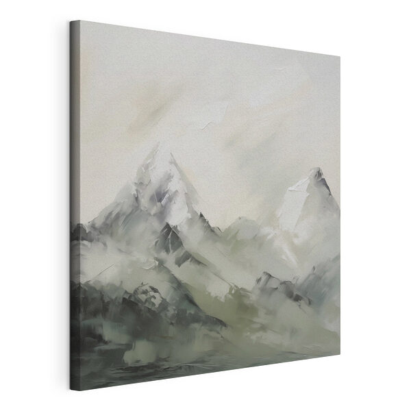Canvas Schilderijen Schilderij van een bergketen