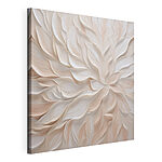 Canvas Schilderijen Wit en roze bladmotief