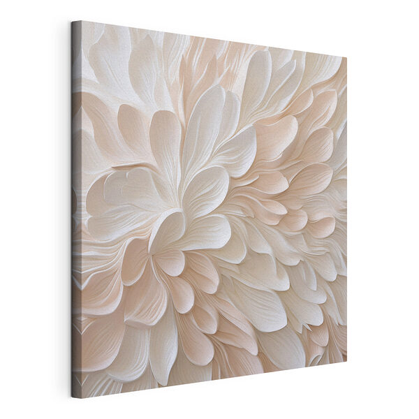 Witte en roze bloemblaadjes Canvas Schilderijen Witte en roze bloemblaadjes