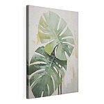 Canvas Schilderijen Schilderij van een groot blad