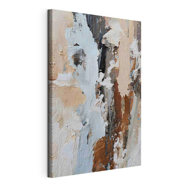 Canvas Schilderijen - Abstracte penseelstreken in zachte tinten
