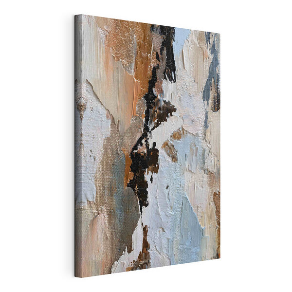 Canvas Schilderijen Abstracte kleuren versmelten harmonieus met elkaar