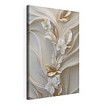 Canvas Schilderijen Bloemrijke elegantie in zachte tinten
