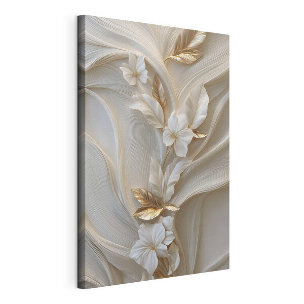Bloemrijke elegantie in zachte tinten Canvas Schilderijen Bloemrijke elegantie in zachte tinten