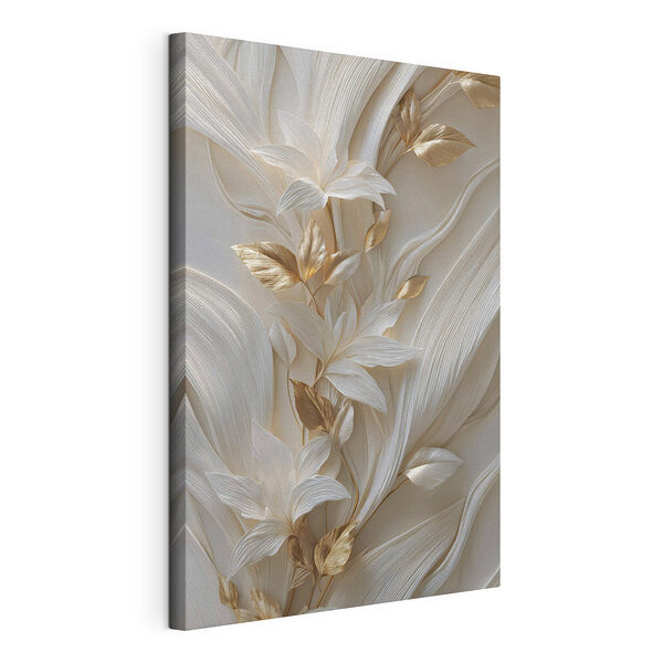 Verfijnd bloemmotief in zachte tinten Canvas Schilderijen Verfijnd bloemmotief in zachte tinten