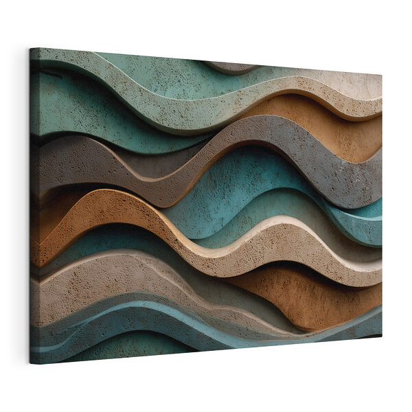 Golven van kleur en textuur versmelten Canvas Schilderijen Golven van kleur en textuur versmelten