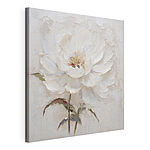 Canvas Schilderijen Schilderij van een witte bloem