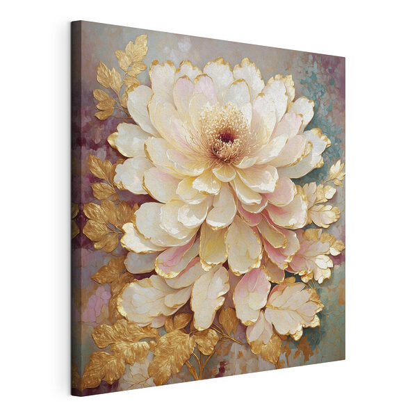 Fijne bloemblaadjes in zachte pasteltinten Canvas Schilderijen Fijne bloemblaadjes in zachte pasteltinten