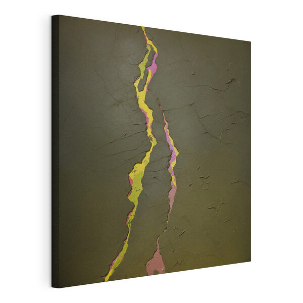 Canvas Schilderijen Scheur in de muur