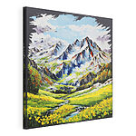 Canvas Schilderijen Schilderij van een bergketen
