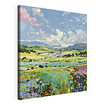 Canvas Schilderijen Schilderij van een bloemenveld