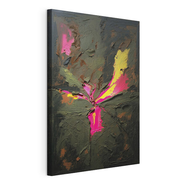 Schilderij van een bloem Canvas Schilderijen Schilderij van een bloem