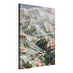 Canvas Schilderijen Bergketen met sneeuw