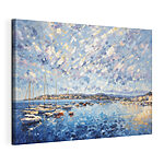 Canvas Schilderijen Schilderij van boten op het water