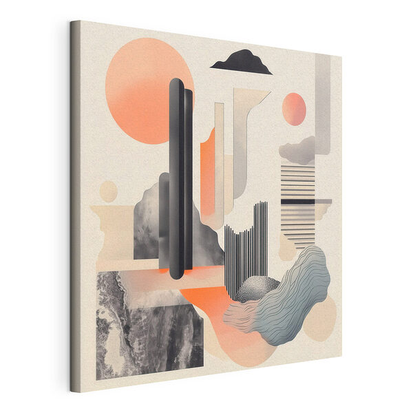 Canvas Schilderijen Collage van verschillende vormen en kleuren