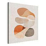 Canvas Schilderijen Abstracte vormen in warme tinten