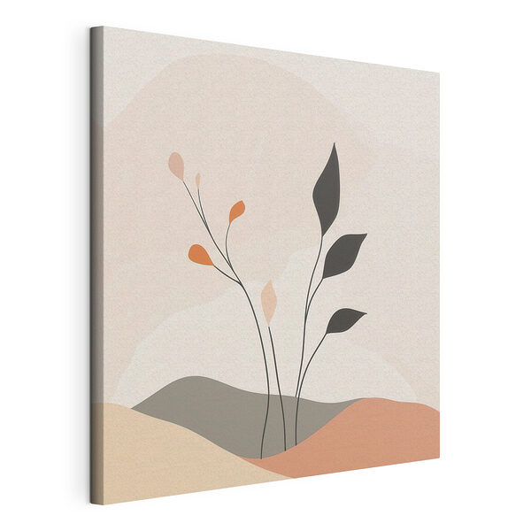 Canvas Schilderijen Plant die uit de grond groeit