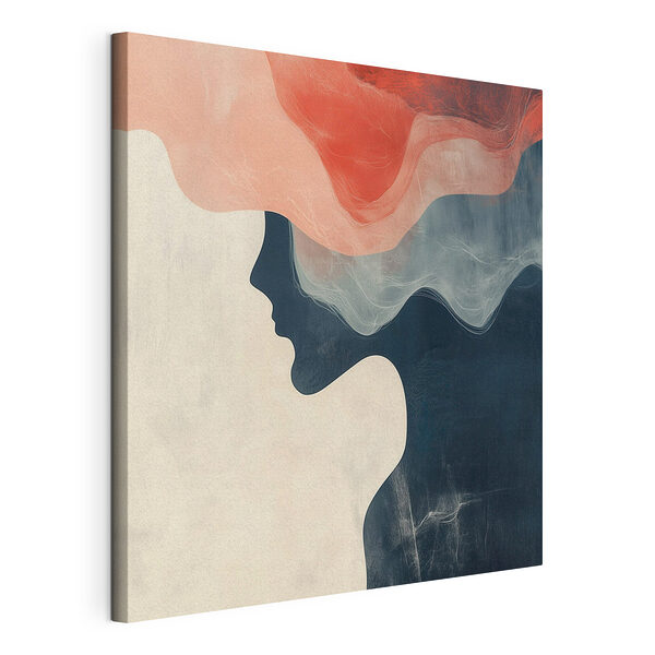 Canvas Schilderijen Schilderij van een paar mensen