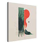 Canvas Schilderijen Rode en groene abstracte kunst