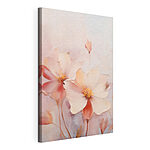 Canvas Schilderijen Schilderij van bloemen op een witte ondergrond