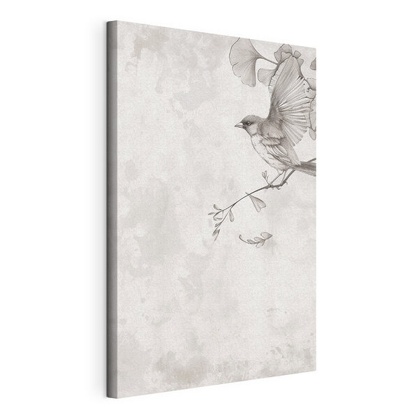 Canvas Schilderijen Vogel op een tak