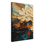 Canvas Schilderijen Vloeiende kleuren in abstracte harmonie