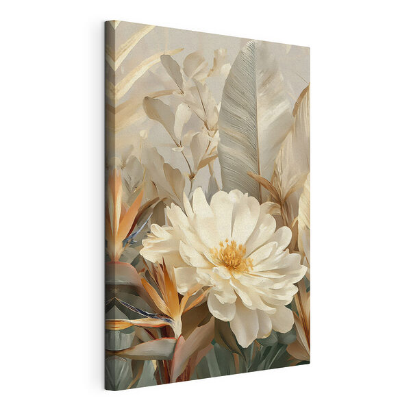 Canvas Schilderijen Fijne bloemen in zachte kleuren