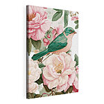 Canvas Schilderijen Vogel op een bloem