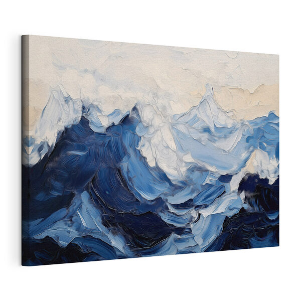 Schilderij van golven en wolken Canvas Schilderijen Schilderij van golven en wolken