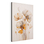 Canvas Schilderijen Schilderij van bloemen op een witte achtergrond