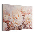 Canvas Schilderijen Schilderij van bloemen op een muur