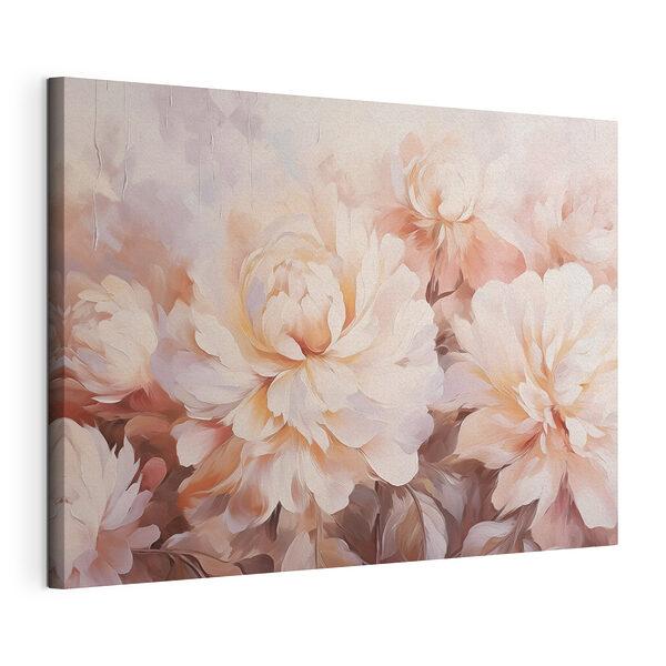 Schilderij van bloemen op een muur Canvas Schilderijen Schilderij van bloemen op een muur