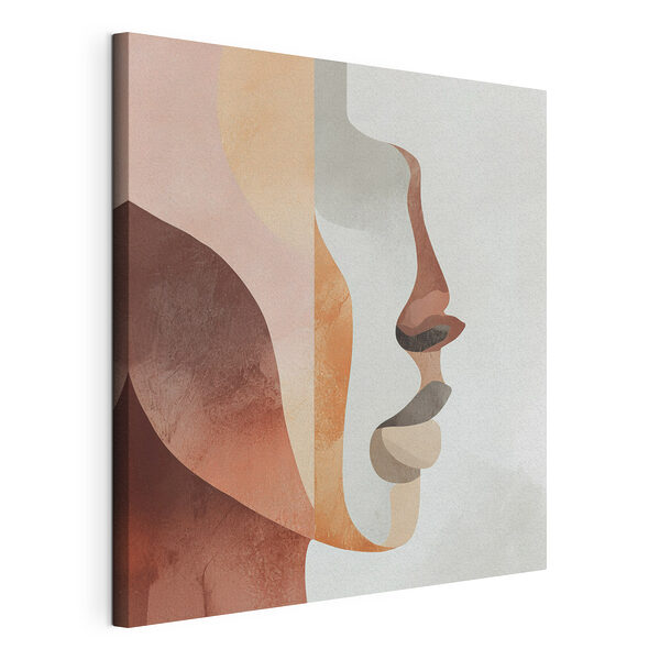 Canvas Schilderijen Profiel van een vrouw