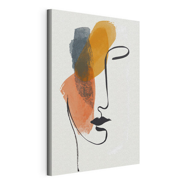 Gezicht getekend met verf Canvas Schilderijen Gezicht getekend met verf
