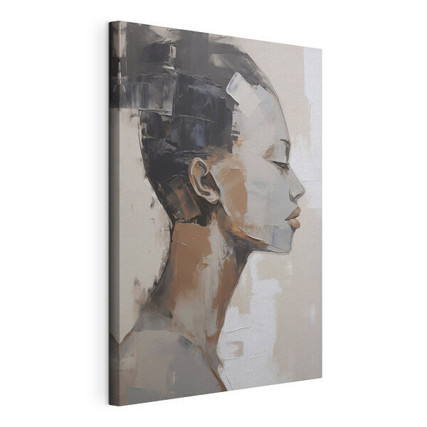 Schilderij van het gezicht van een vrouw Canvas Schilderijen Schilderij van het gezicht van een vrouw