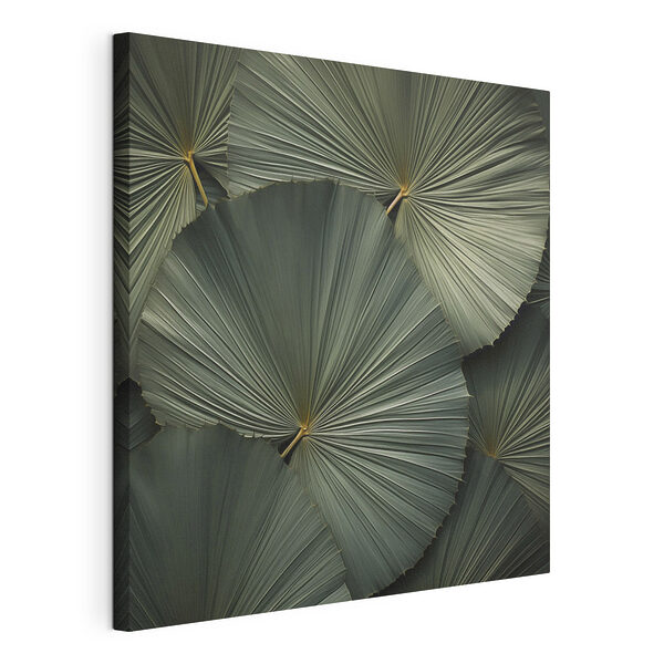 Groep grote groene bladeren Canvas Schilderijen Groep grote groene bladeren