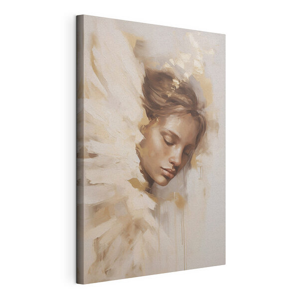 Schilderij van het gezicht van een vrouw Canvas Schilderijen Schilderij van het gezicht van een vrouw