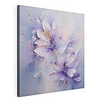 Canvas Schilderijen Schilderij van bloemen op een witte ondergrond