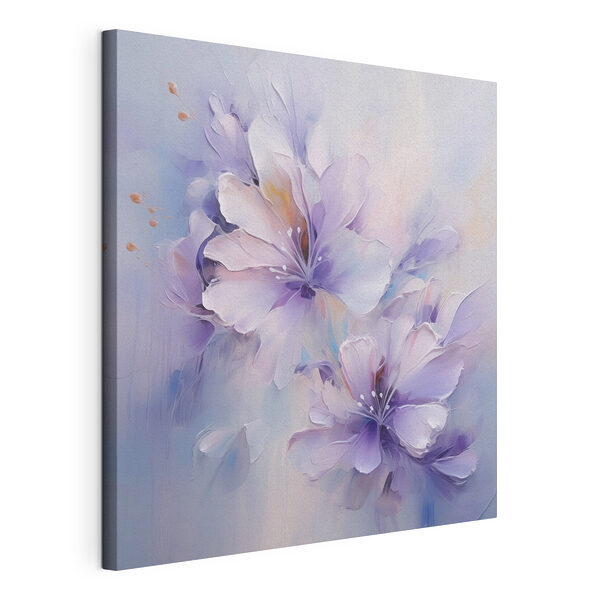Schilderij van bloemen op een witte ondergrond Canvas Schilderijen Schilderij van bloemen op een witte ondergrond