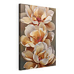 Canvas Schilderijen Elegante bloemen in zachte tinten