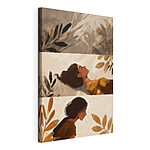 Canvas Schilderijen Collage van een slapende vrouw