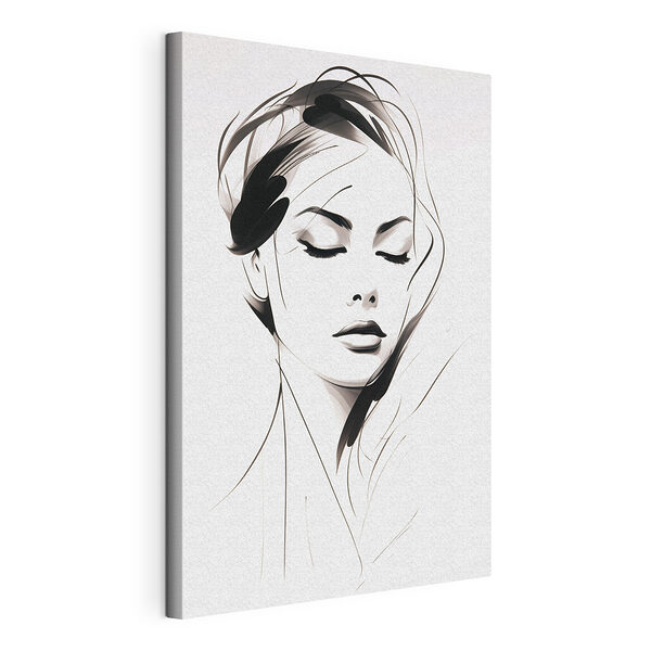 Canvas Schilderijen Dromerige elegantie in monochrome tinten